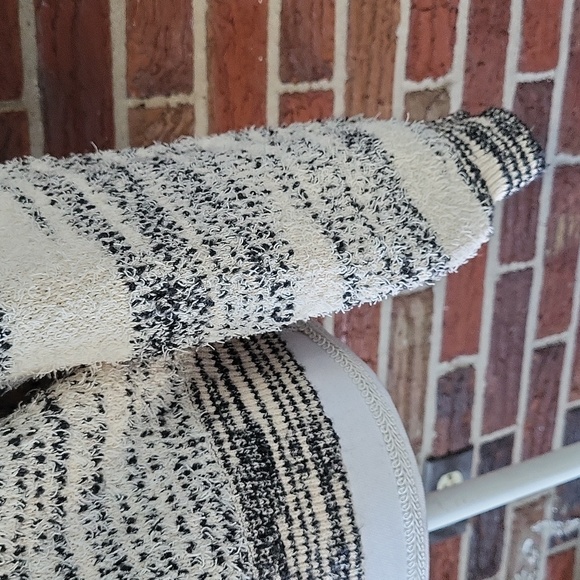 J. Crew Space-dyed Textured Cardigan Sweater Ivory/Black Size Large - Picture 4 of 10